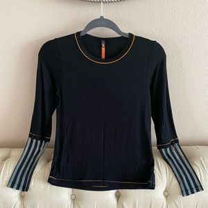 French Fashion - Cop Copine black long sleeve top.